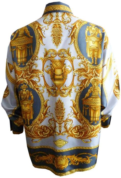 versace blouse men vogel|Men's Luxury and Designer Shirts .